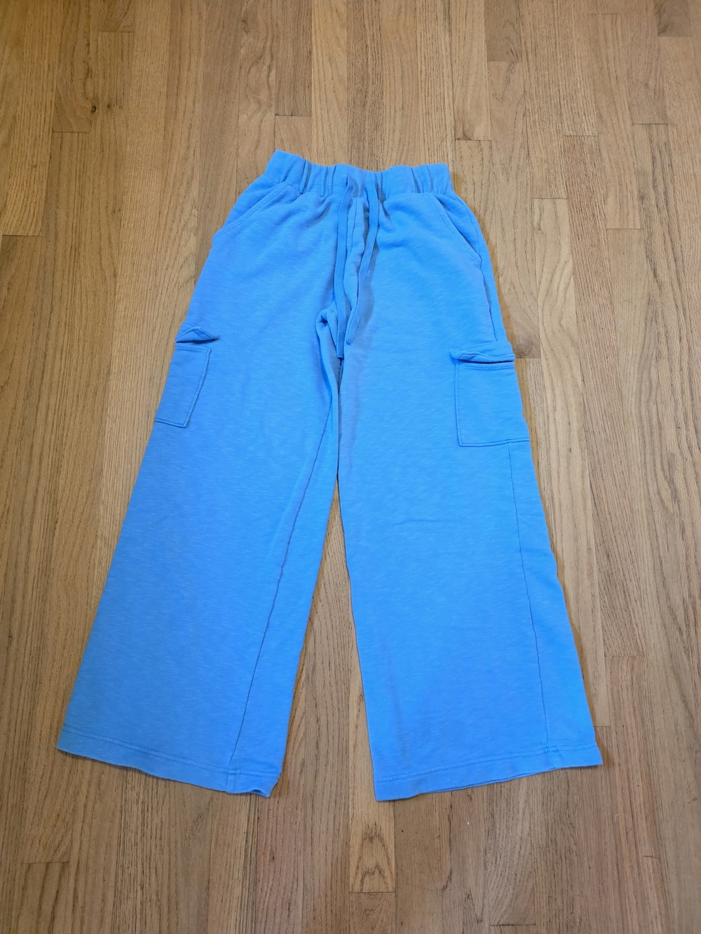 Colsie Bright Blue Wide-Leg Cargo Joggers Size XS